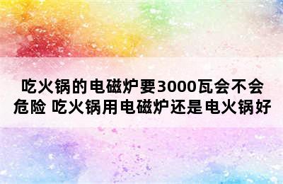 吃火锅的电磁炉要3000瓦会不会危险 吃火锅用电磁炉还是电火锅好